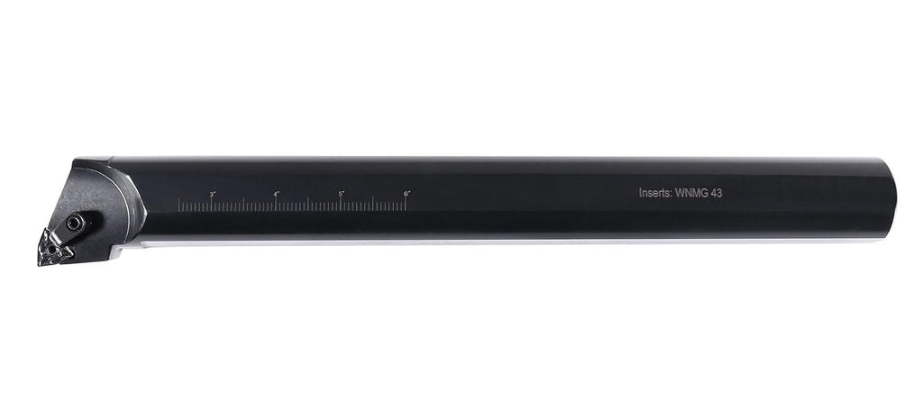 Accusize 1-1/2' x 14' OAL RH S-MWLN Heavy-Duty Boring Bar, 0028-1972 | Right Hand, 1-1/2' Shank, 14' OAL, 2' Min Bore, WNMG43 Carbide Insert, Oxide Body