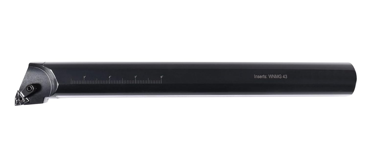 Accusize 1-1/2' x 14' OAL RH S-MWLN Heavy-Duty Boring Bar, 0028-1972 | Right Hand, 1-1/2' Shank, 14' OAL, 2' Min Bore, WNMG43 Carbide Insert, Oxide Body