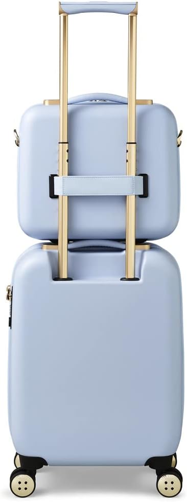 Ted Baker Women's Belle Fashion Lightweight Hardshell Spinner Luggage, Pale Blue, Vanity Case, Luggage