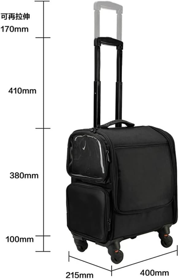 Trolley Case Oxford Black Travel Large Capacity Beauty Suitcase Ladies Cosmetic Bag Cosmetics Storage Toolbox