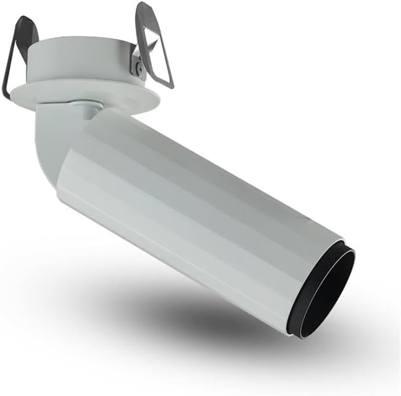 Pemberly Row Adjustable LED Flush Mounted Spotlight, 6.5' H x 2.75' Dia, White Aluminum, 36° Beam Angle, Dimmable 3000K, Recessed Installation, ETL Commercial Grade, Modern Indoor Lighting