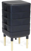 FCMP Outdoor - The Essential Living Composter, 4-Tray Worm Vermicomposter Bin, Black