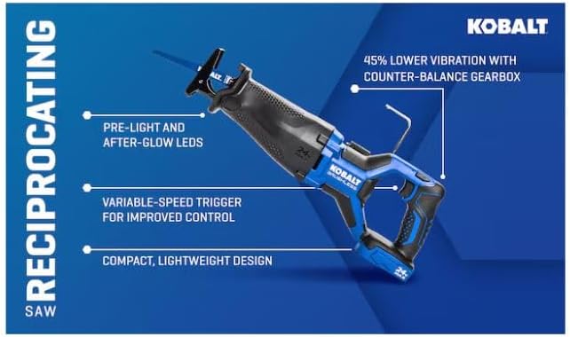 K.balt 24-volt Variable Speed Brushless Cordless Reciprocating Saw (Battery Not Included)