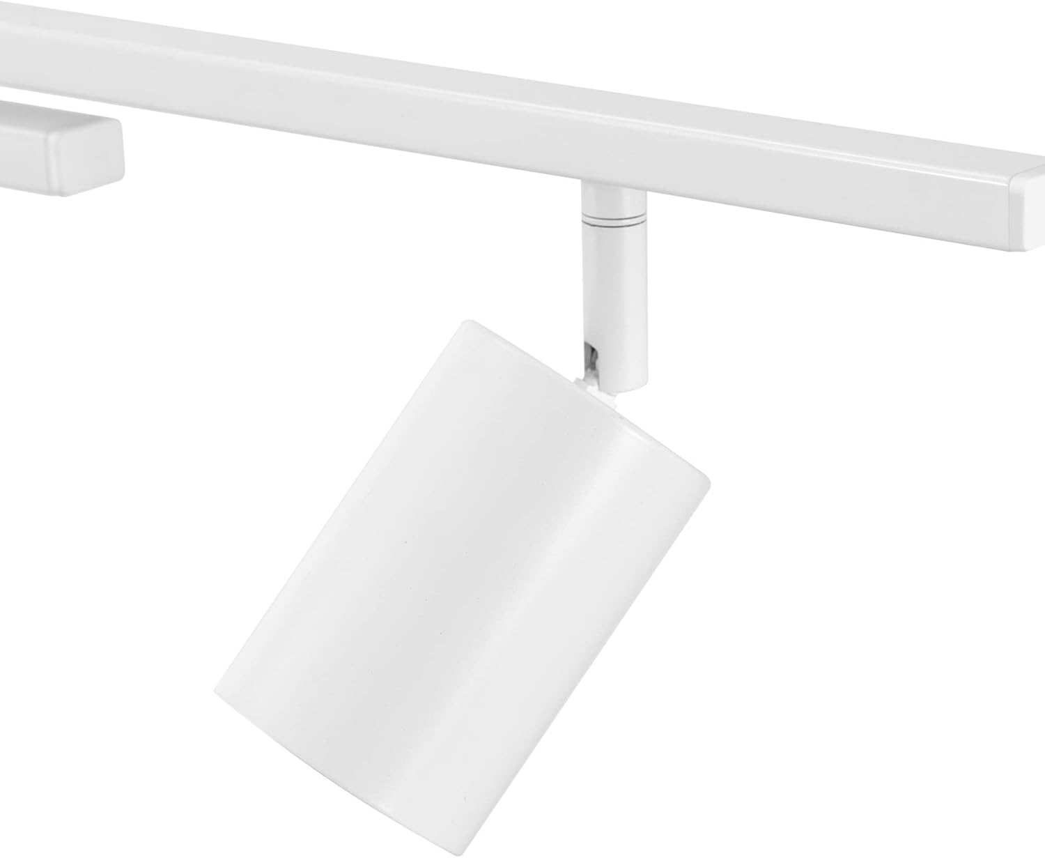 Globe Electric West 64' 6-Light Track Lighting, Matte White, Center Swivel Bars, Bulb Not Included