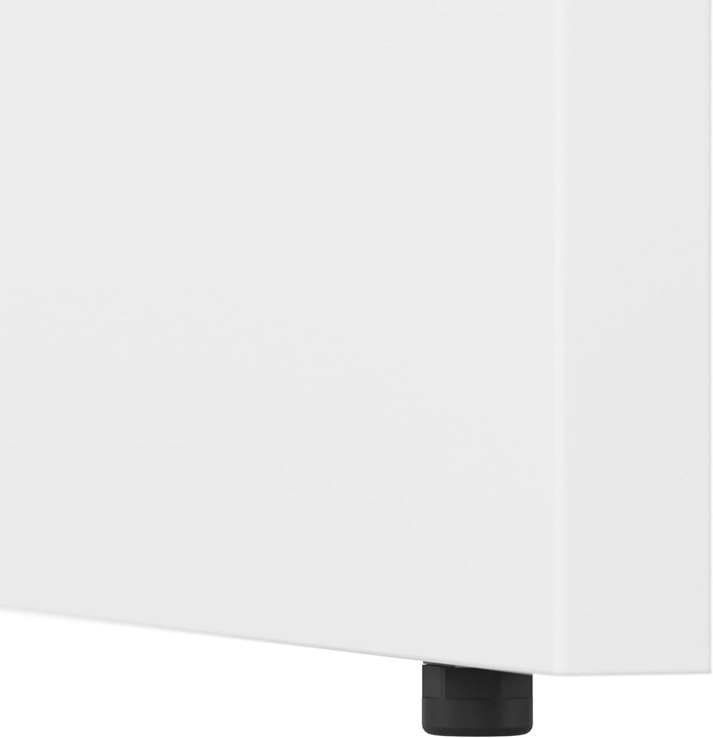 Bush Business Furniture Studio C 2 Drawer Lateral File Cabinet in White - Assembled, Locking Document Storage for Home or Professional Office