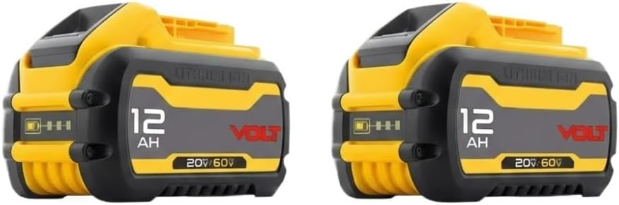 20V/60V DCB609 12.0Ah Replacement Lithium-Ion Battery Compatible with Dewalt DCB606 DCB612 Cordless Cutting Machine Reciprocating Saw Power Tool(2Pcs)