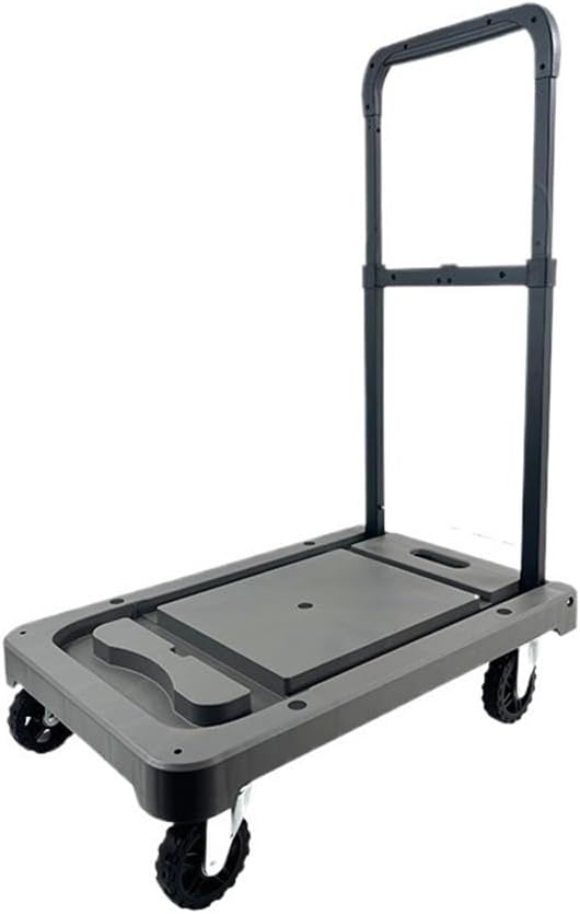 Hand Truck Cart - Portable Flatbed Trolley, Lightweight Heavy-Duty Push-Pull Handcart for Easy Carrying & Loading
