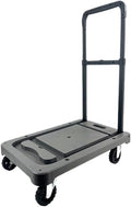 Hand Truck Cart - Portable Flatbed Trolley, Lightweight Heavy-Duty Push-Pull Handcart for Easy Carrying & Loading