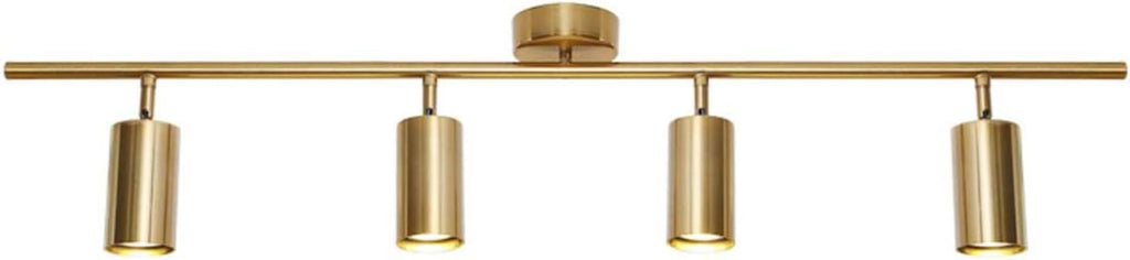 KCO Lighting 4-Light Flush Mount Track Lighting Fixtures Modern Kitchen Track Lights Brass Gold Ceiling Light Spotlight Mid Century Bar Spot Lights Indoor