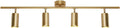 KCO Lighting 4-Light Flush Mount Track Lighting Fixtures Modern Kitchen Track Lights Brass Gold Ceiling Light Spotlight Mid Century Bar Spot Lights Indoor