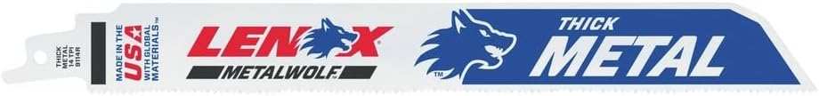 LENOX Tools LAZER Metal Cutting Reciprocating Saw Blade, Bi-Metal, 9-inch, 14 TPI, 25/PK
