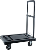 Hand Truck Cart - Portable Flatbed Trolley, Lightweight Heavy-Duty Push-Pull Handcart for Easy Carrying & Loading