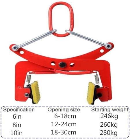 Vertical Plate Clamp, Heavy Duty Steel Lifting Tool for Stone and Marble Handling, Ensures Secure and Efficient Material Transport,6in