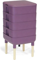 FCMP Outdoor - The Essential Living Composter, 4-Tray Worm Vermicomposter Bin, Plum
