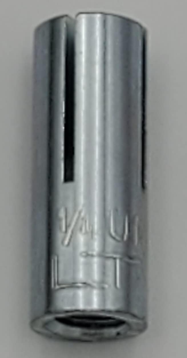 HILTI 100 pack HDV 1/4' Drop in Anchor, Steel, Zinc-plated, Internal thread size 1/4 in, Fastener Type Alloy Steel, Finish Type Plated