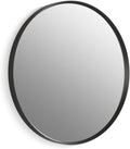 Kohler Essential 22 in. W x 22 in. H Round Framed Wall Mount Bathroom Vanity Mirror in Matte Black