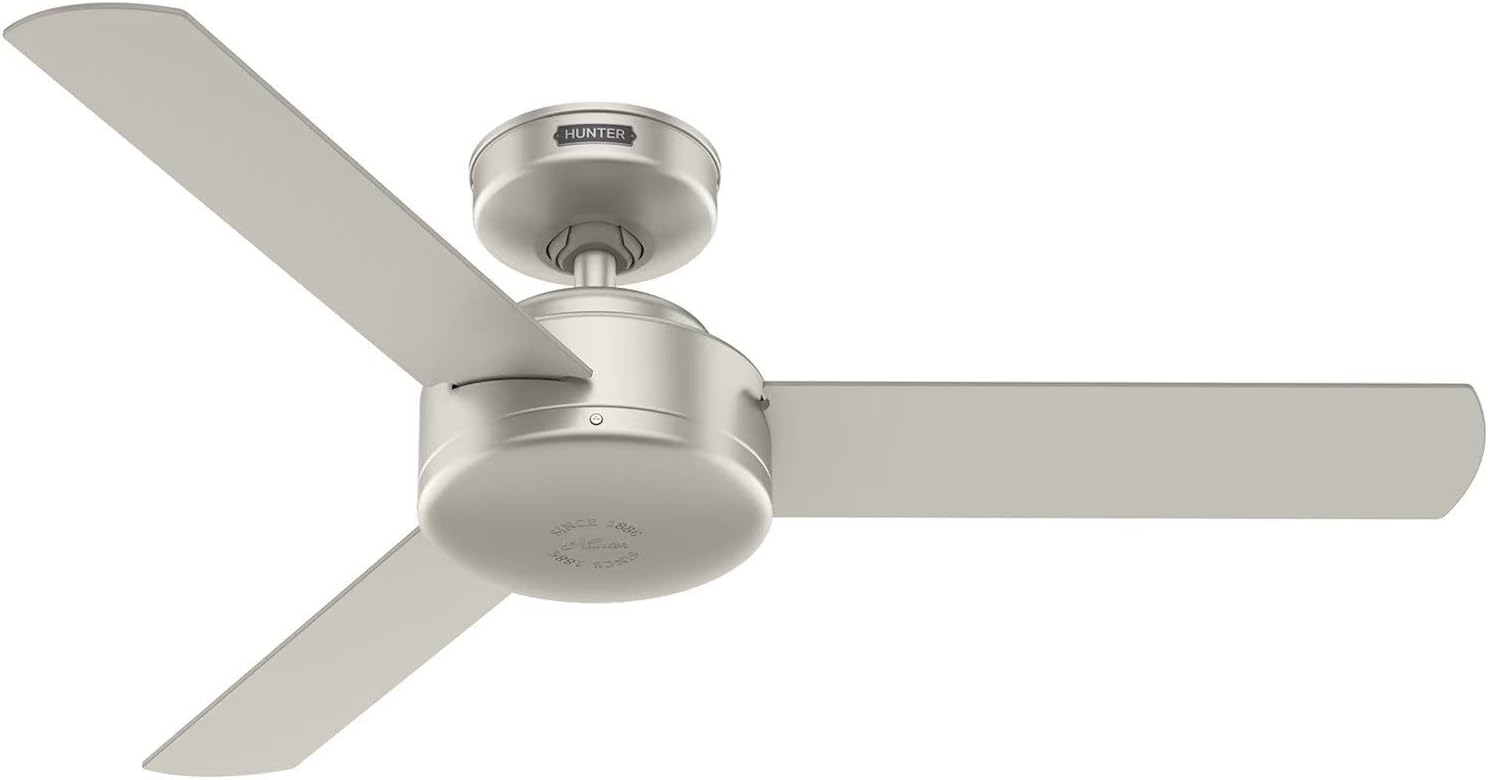 Hunter Fan 44 Inch Casual Matte Nickel Finish Indoor Ceiling Fan With 3 Blades (Renewed)