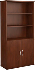 Bush Business Furniture Series C 36W 5 Shelf Bookcase with Doors in Hansen Cherry