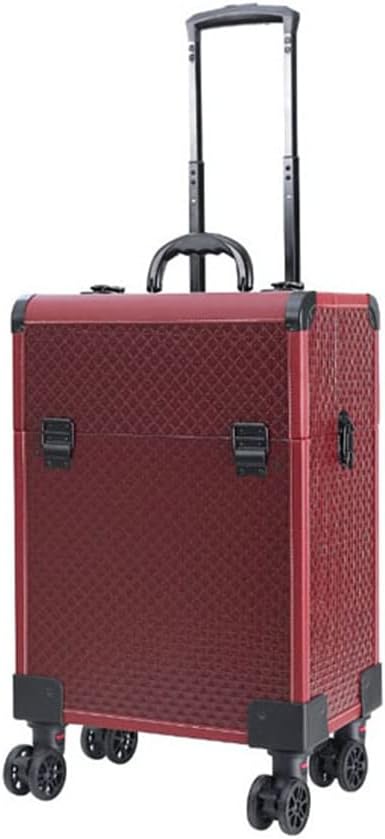 Ladies Makeup Suitcase With Wheels Large-capacity Storage Toolbox Professional Manicure Travel Trolley Case(D)