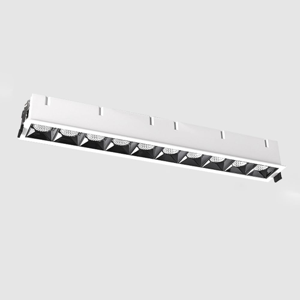 Led Long Ceiling Light Recessed Spotlight 24w Linear Flush Mount Lamp Modern Directio l Spotlights Indoor for Living Room Bedroom Hallway Downlights