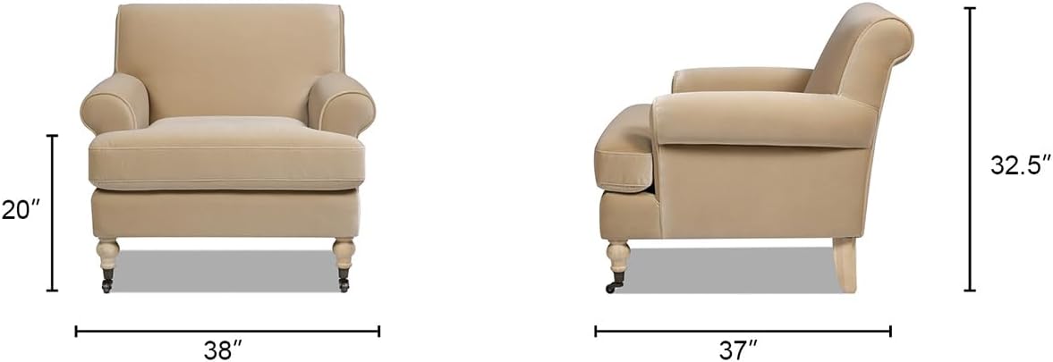 Jennifer Taylor Home Alana Lawson Large Comfortable Living Room Accent Chair