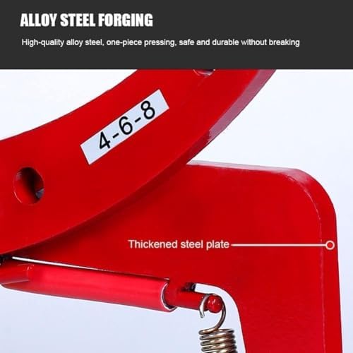 Adjustable Stone Clamps for Lifting 26-inch Beam Jaw Vertical Plate Marble Clamp Heavy-Duty Roadside Stone Handling Equipment,6inch