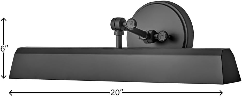 Hinkley Arti Medium Adjustable Accent Picture Light, Black