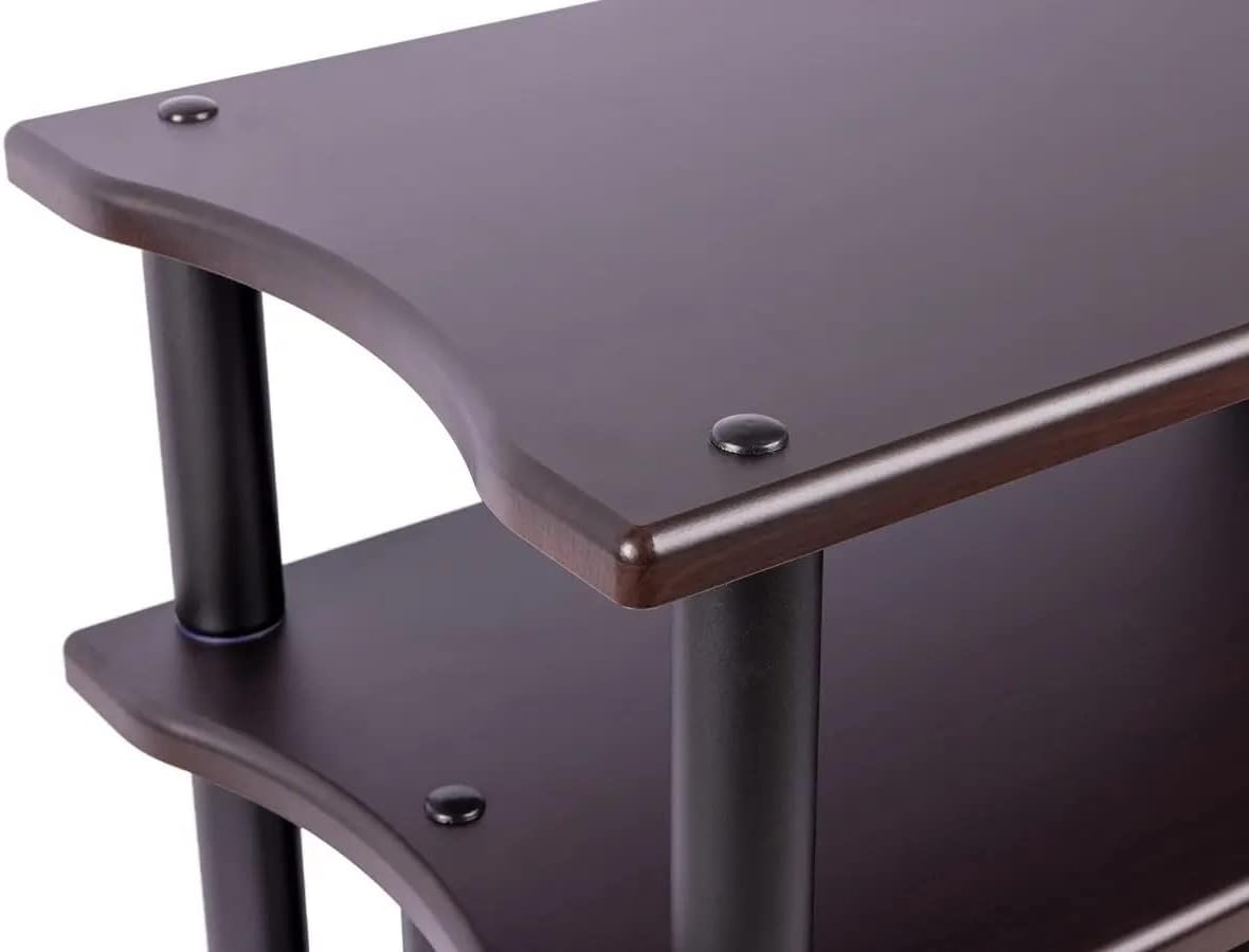 Monolith by Monoprice Heavy Duty Double-Wide 3-Tier AV Stand 47.2 inch Wide Espresso