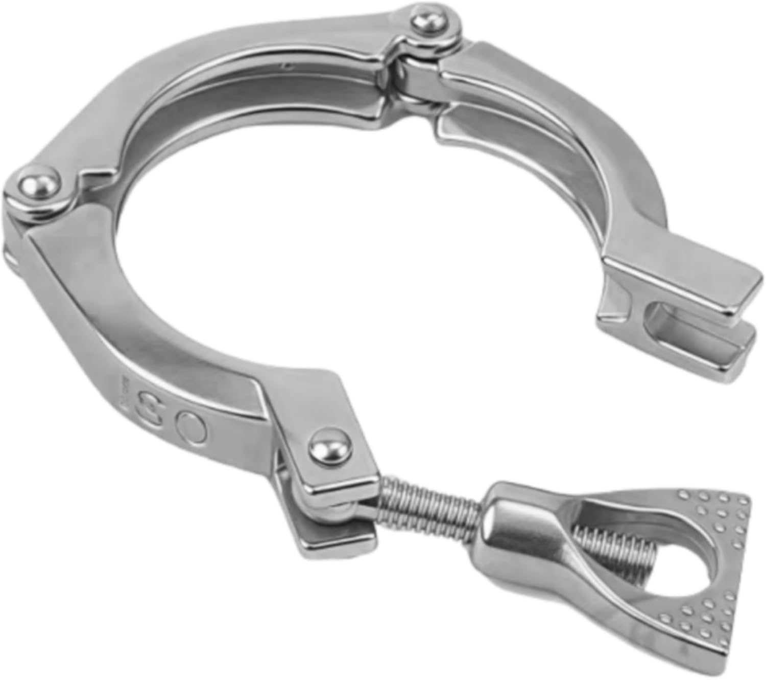 8' three pieces Clamps, 304 Stainless Steel ISO Three Segment Heavy Duty Tri-Clamp sanitary tri clamps, fit ferrules SS Pipe clamps (8')