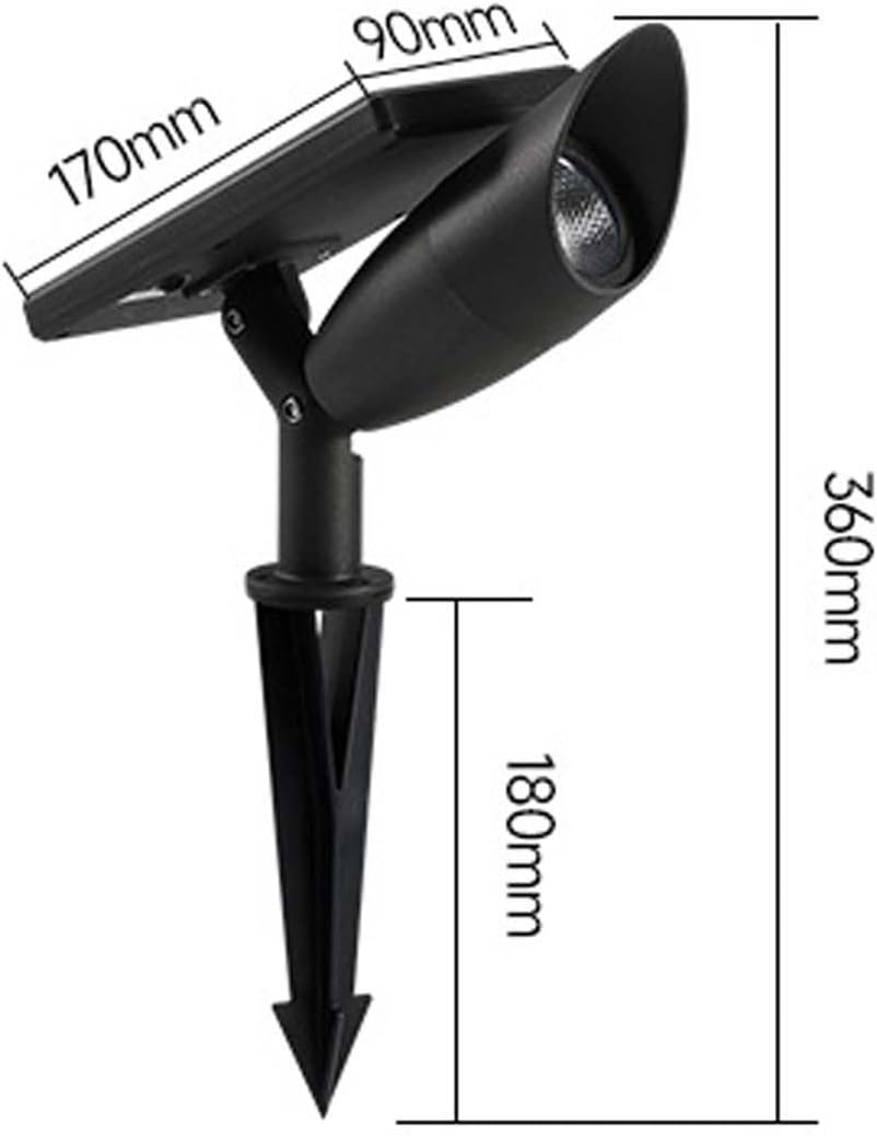 Solar SpotlightOutdoor, Waterproof, Led Lighting Waterproof Graden Lights,Solar Landscape Spotlight, Ground Lamp for Lawn Trees, Flag, Garden, Pond, Pathway, Pool Area Warm Light