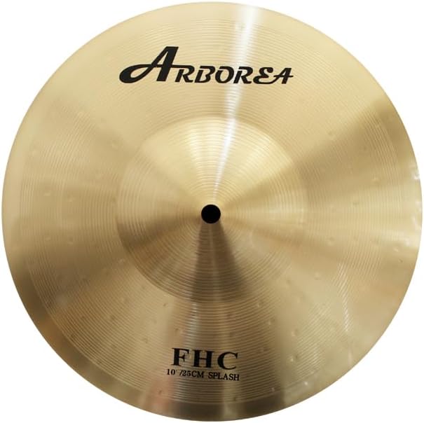 Arborea Brass Cymbal Set 10' Splash 13' Hi-Hats 14' Crash 4 Pcs FHC Series Professional Drum Percussion Durable Bright Sound