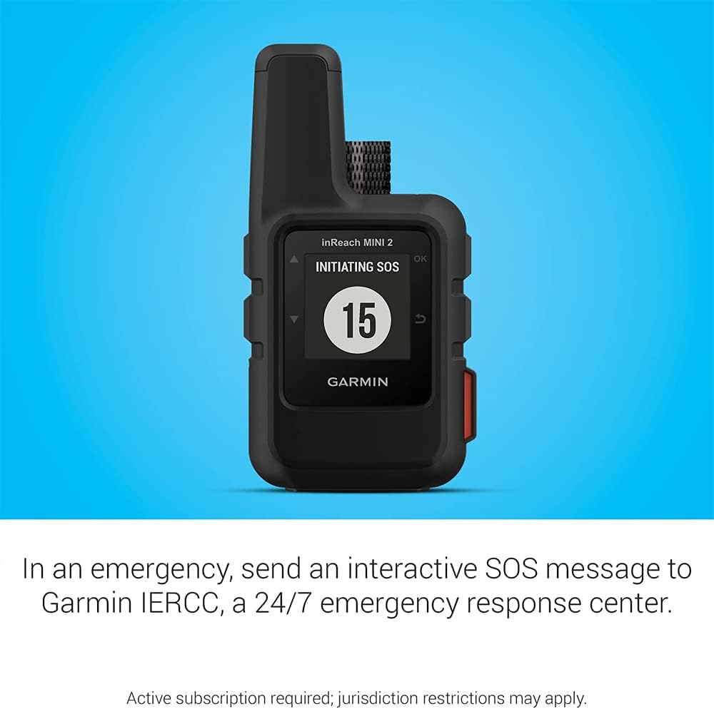 Garmin inReach Mini 2 Satellite Communicator, Two-Way Messaging, SOS, GPS, Black, 010-02602-01 - Bundle w/Deco Essentials 26-Month CPS Plan