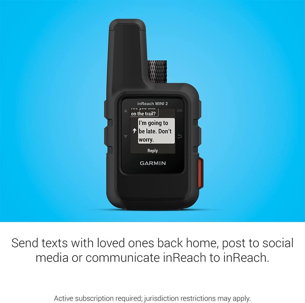 Garmin inReach Mini 2 Satellite Communicator, Two-Way Messaging, SOS, GPS, Black, 010-02602-01 - Bundle w/Deco Essentials 26-Month CPS Plan