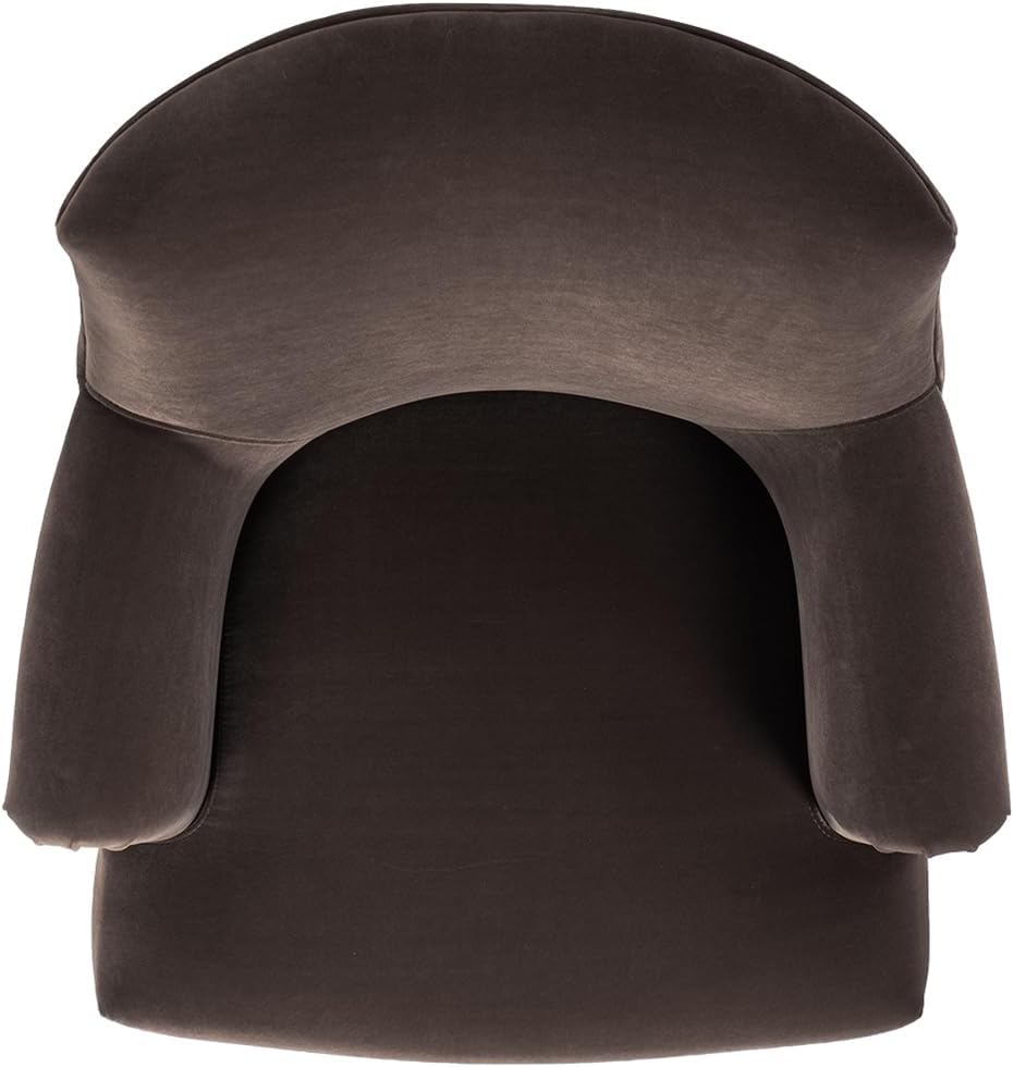 Jennifer Taylor Home Eloise 30' Pleated Sock Arm Accent Armchair, Deep Brown Performance Velvet