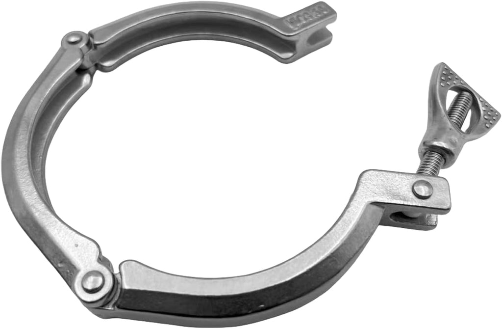 6' three pieces Clamps, 304 Stainless Steel ISO Three Segment Heavy Duty Tri-Clamp sanitary tri clamps, fit ferrules SS Pipe clamps (6')