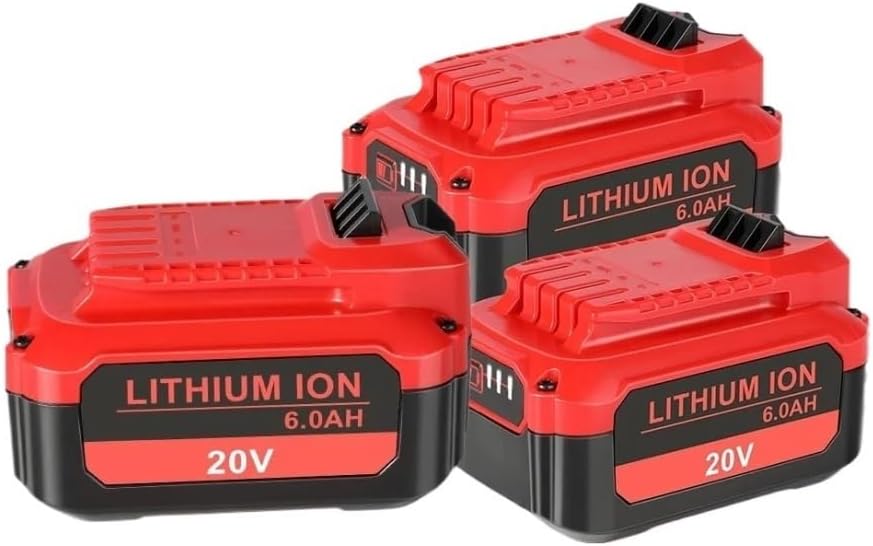 V20 Replacement Lithium-Ion Battery Compatible With Craftsman CMCB202 CMCB204 CMCB206 CMCB209 Cordless Power Impact Drill Reciprocating Saw Tool Packs(6Ah 3pcs)