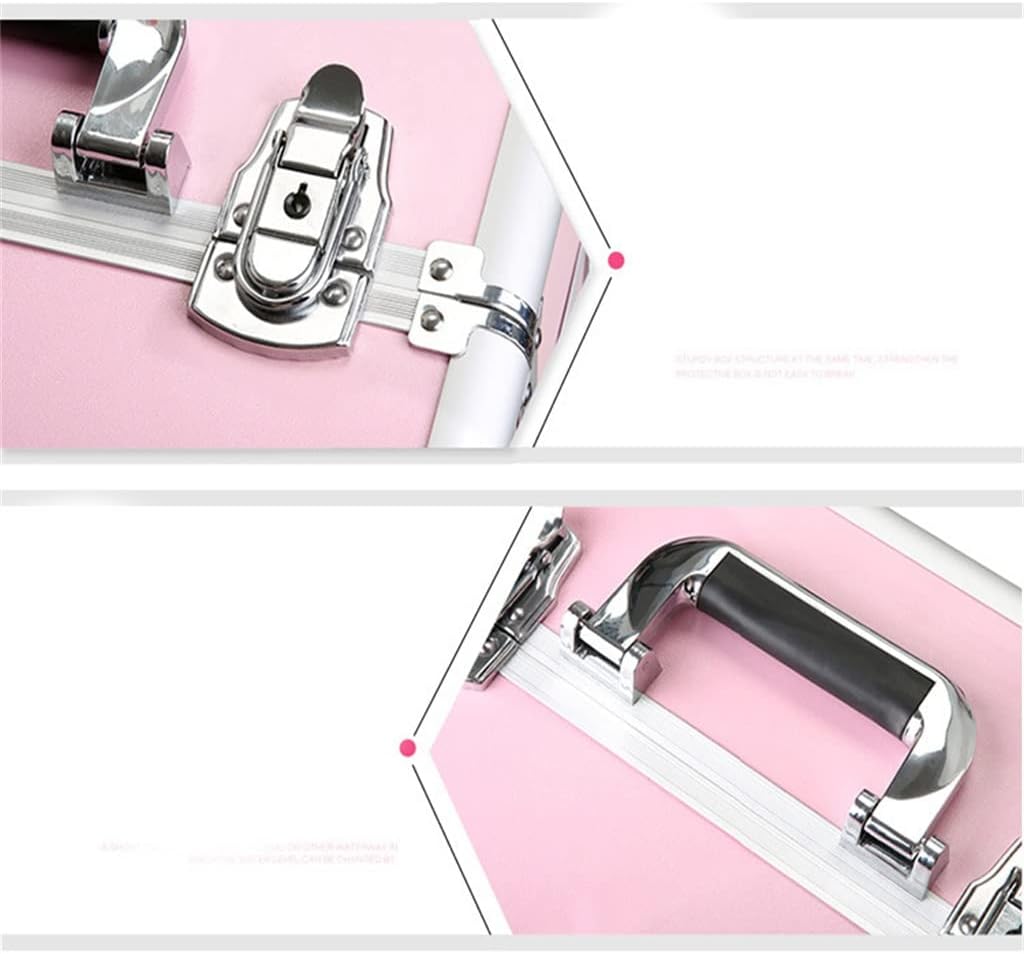 Women's Trolley Cosmetic Bag With Wheels Nail Makeup Tool Box Detachable Foldable Beauty Suitcase Travel