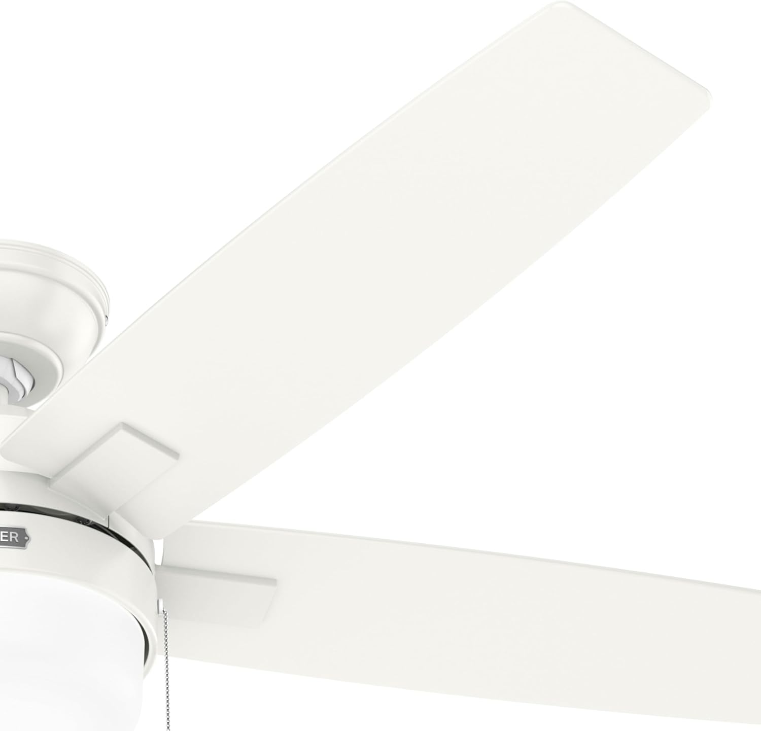 Hunter Fan 52 Inch Fresh White Indoor Ceiling fan with LED Light and Pull Chain for Bedroom, Living Room, Office, Basement, Kitchen, Dining Room (Renewed), CC5C27C73