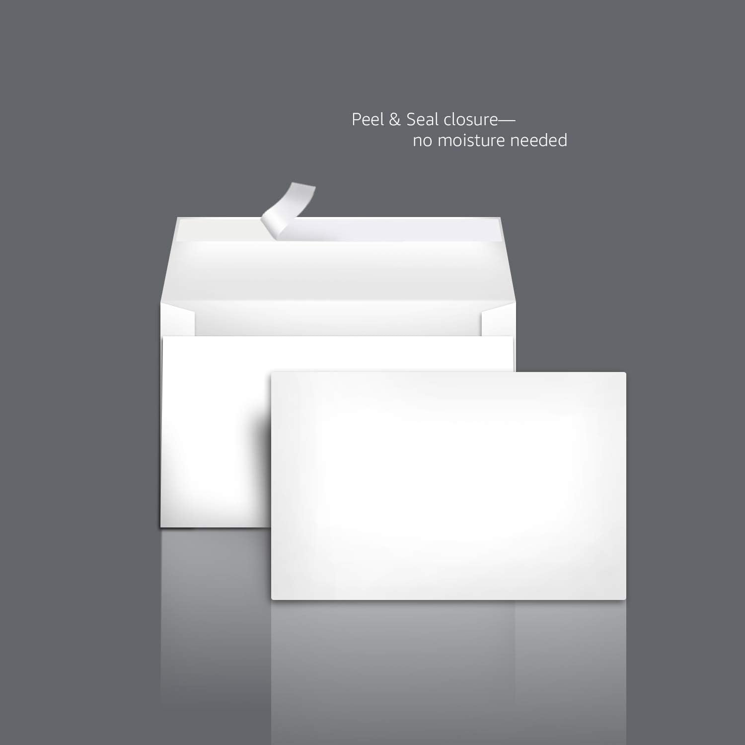 Amazon Basics A9 Blank Invitation Mailing Envelopes,Peel & Seal,No Licking,5-3/4 x 8-3/4 Inches,White,(Pack of 1000)