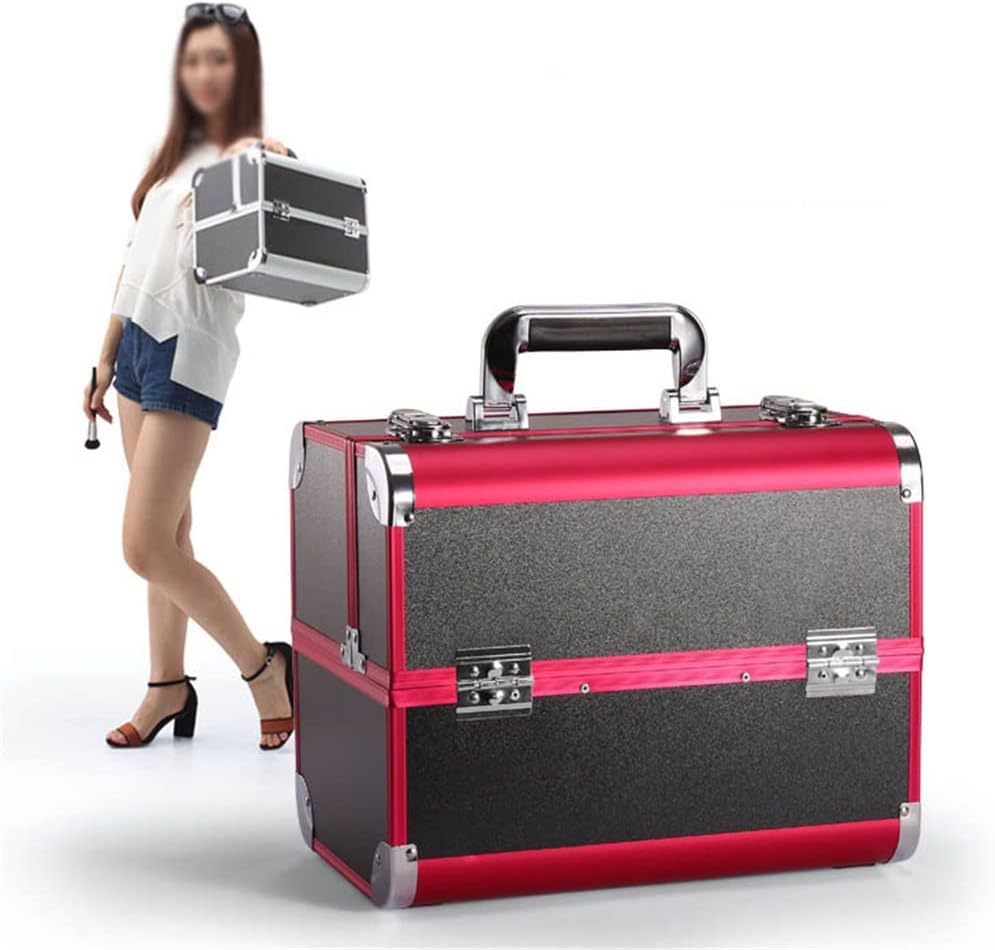Ladies Cosmetic Case Travel Tote Bag Beauty Nail Suitcase Storage Box Large Capacity Embroidery Tool