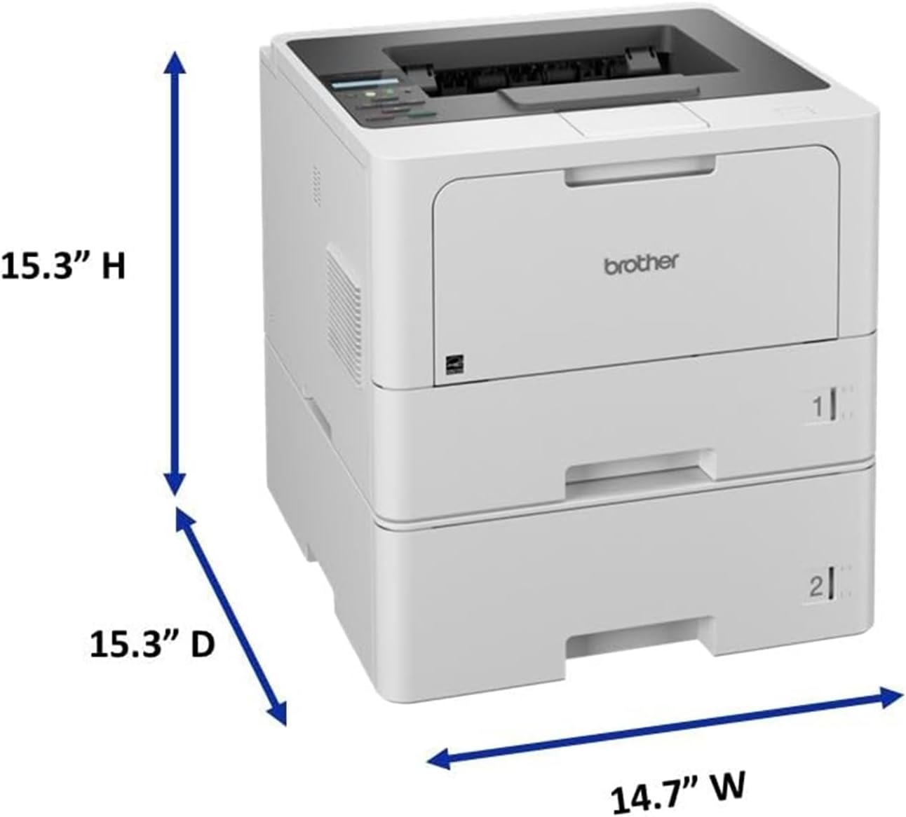 Brother HL‑L5210DWT Business Monochrome Laser Printer Bundle with 26‑Month Protection Plan, Printer Essentials Digital Download, 6FT 4K HDMI 2.0 Cable & 6FT USB Type‑A to Type‑B Printer Cable