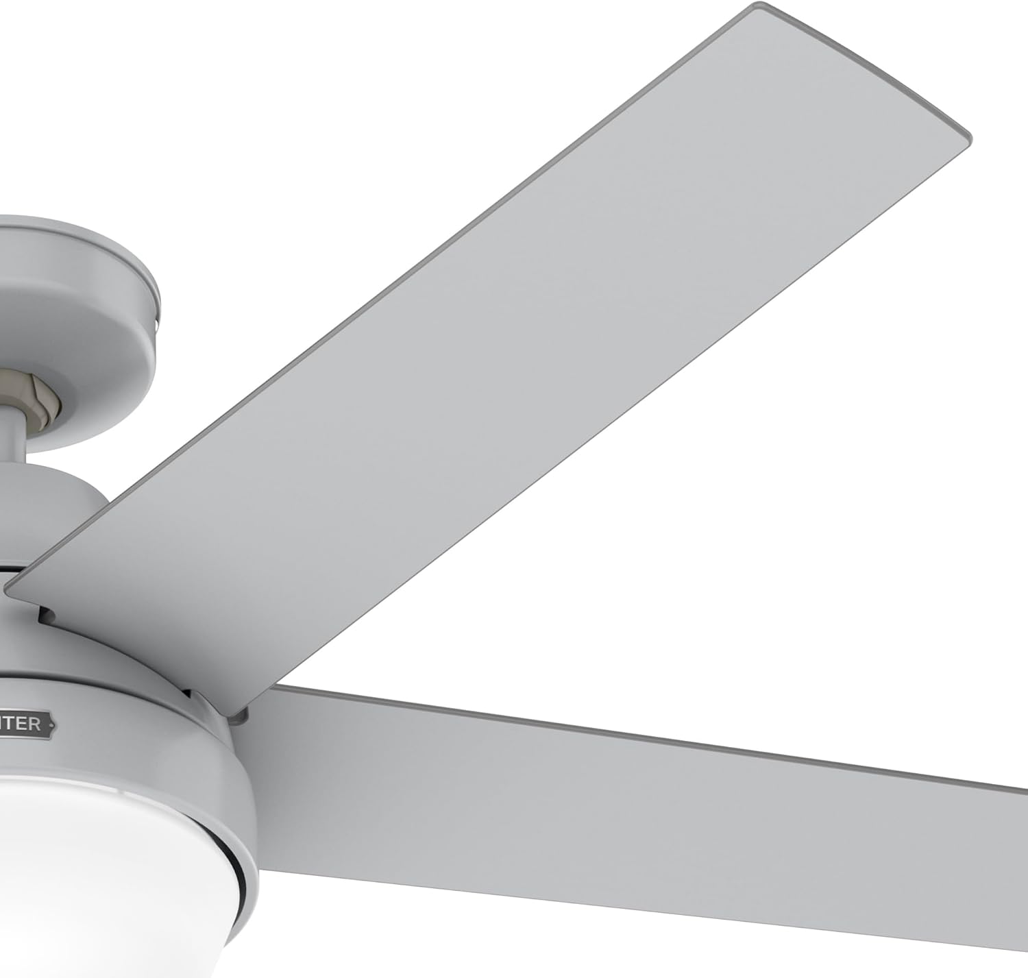 Hunter Fan 52 inch Indoor Ceiling Fan with Lights and Remote, Grey Ceiling Fan with 5 Blades for Bedroom, Living Room, Office, Kitchen (Renewed)