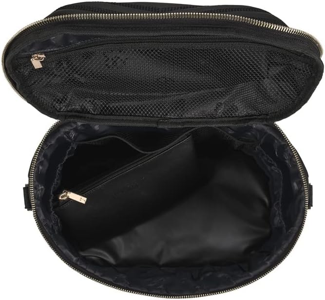 Ted Baker Albany Eco Softside Lightweight Fashion Spinner Luggage Suitcase (Vanity Case, Black)