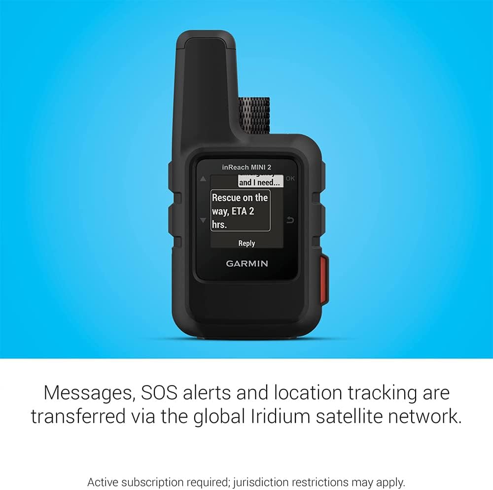 Garmin inReach Mini 2 Satellite Communicator, Two-Way Messaging, SOS, GPS, Black, 010-02602-01 - Bundle w/Deco Essentials 26-Month CPS Plan