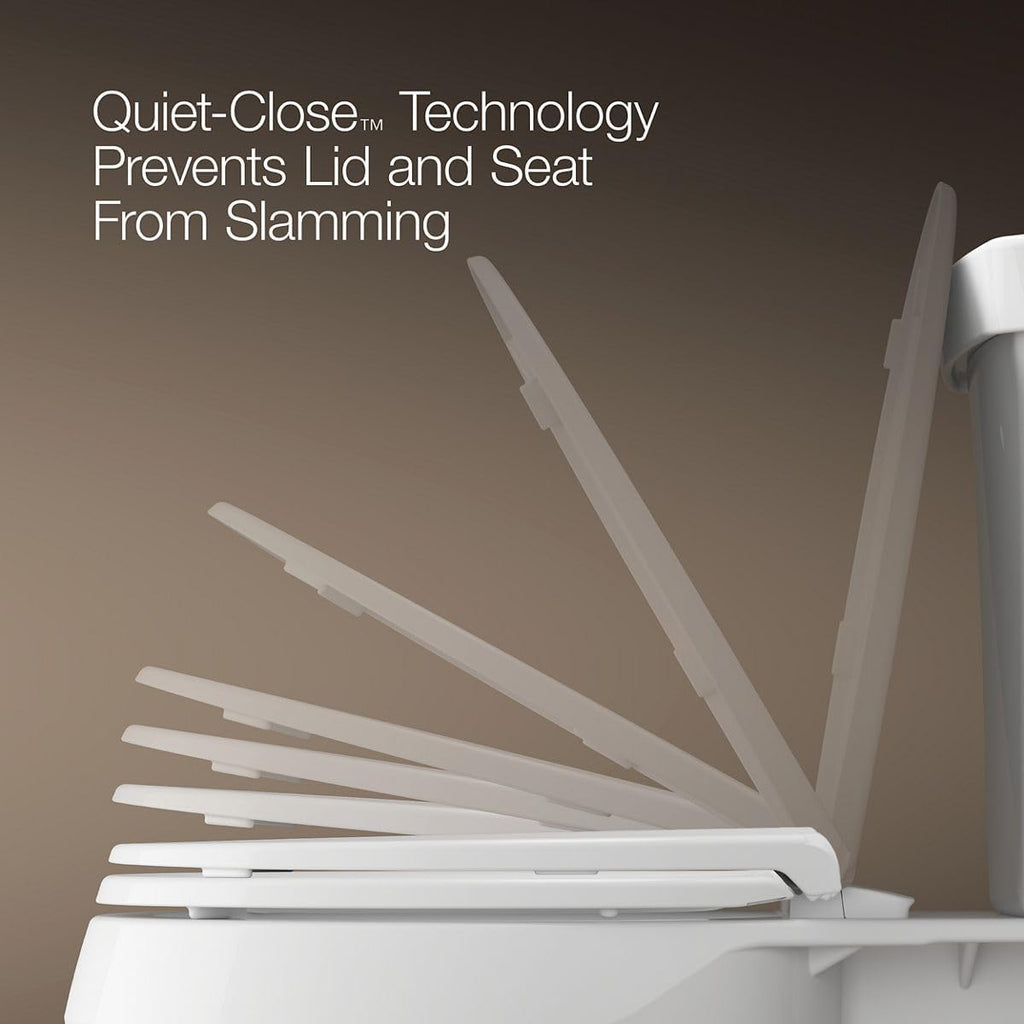 KOHLER 4639-RL-NY Cachet ReadyLatch Round Toilet Seat Soft Close, Dune (Pack of 2)
