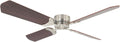 RecPro RV 12V Ceiling Fan | 4-Blade | 4-Speed | Near Silent Operation | Reversing Direction Wall Control (Brushed Nickel: Cherry Blades, 42')