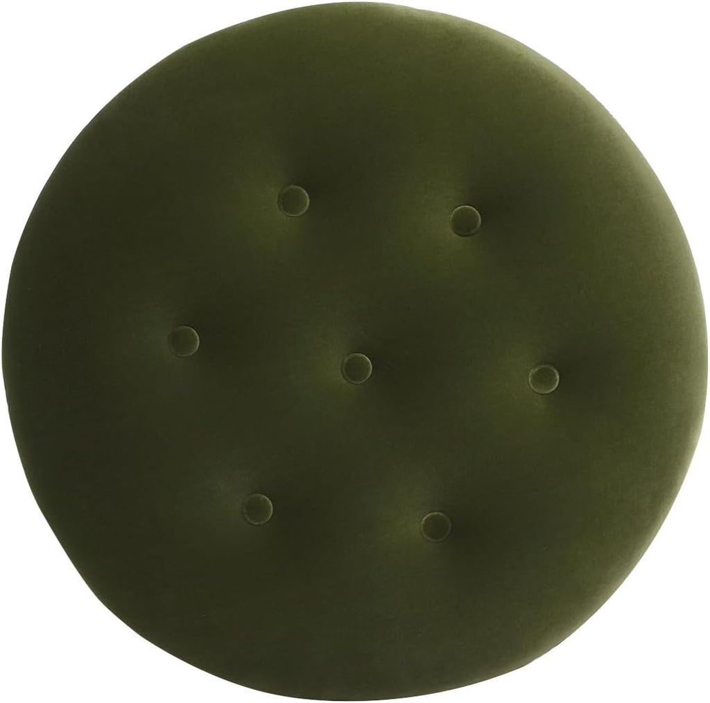 Jennifer Taylor Home Yolanda 24' Round Upholstered Accent Ottoman, Medium