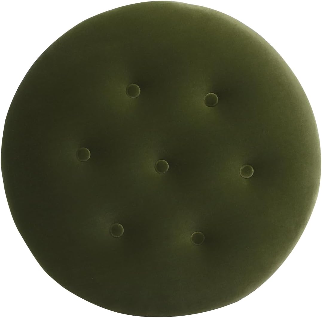 Jennifer Taylor Home Yolanda 24' Round Upholstered Accent Ottoman, Medium