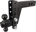 BulletProof Hitches - 2.5' Adjustable Heavy Duty Trailer Hitch (22,000 lb. Rating) - 6' Drop/Rise Trailer Hitch with 2' & 2-5/16' Dual Ball - Powder Coat, Solid Steel, Corrosion-Resistant