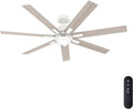 Hunter Fan 60 inch Indoor Ceiling Fan with Light and Remote, White Ceiling Fan for Bedroom, Living Room, Office, Kitchen, 6 Blades (Renewed)